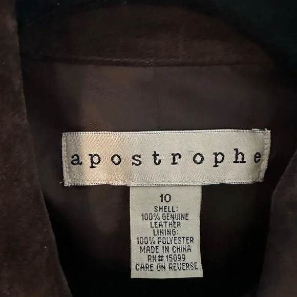 Apostrophe Dark Brown Leather/Suede Jacket - Picture 3 of 5